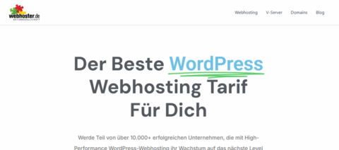 Webhoster.de AG Homepage